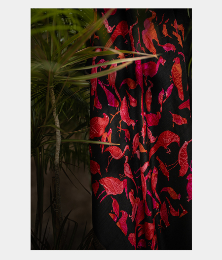Black Tussar Printed Saree T198757-image