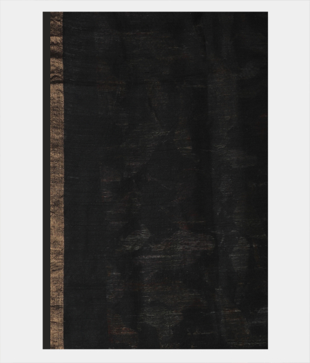 Black Tussar Printed Saree T1987554