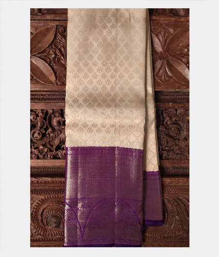 Cream Handwoven Kanjivaram Silk Saree T186708-image