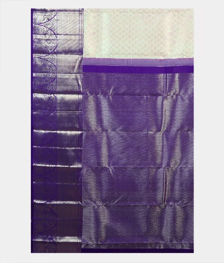 Cream Handwoven Kanjivaram Silk Saree T1867084