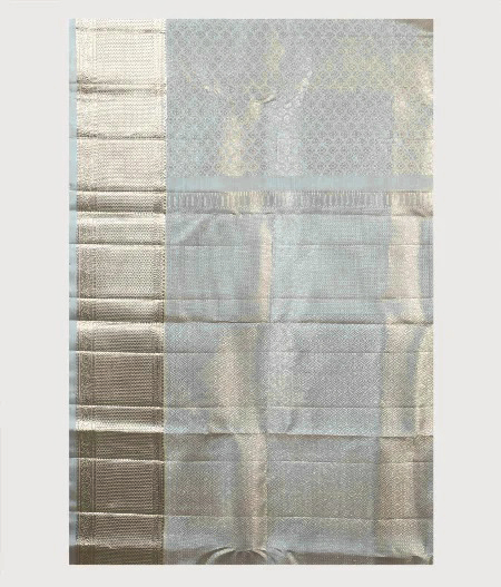 Light Grey Handwoven Kanjivaram Silk Saree T1988414