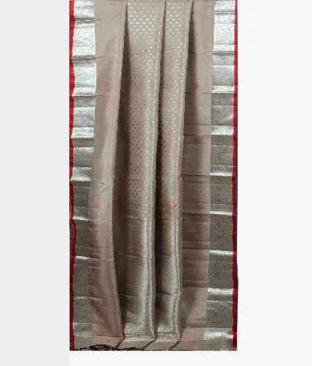 Dark Beige Handwoven Kanjivaram Silk Saree T1521042