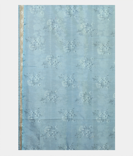 Yellowish Grey Kora Organza Embroidery Saree T1990133