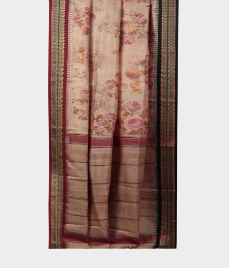 Beige Vidarbha Tussar Saree T2034262