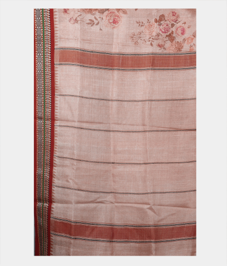 Beige Vidarbha Tussar Saree T2034264