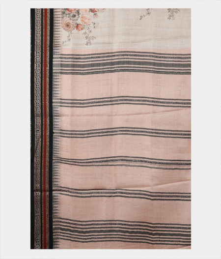 Beige Vidarbha Tussar Saree T2034354