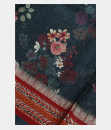 Dark Grey Vidarbha Tussar Saree T191591-image