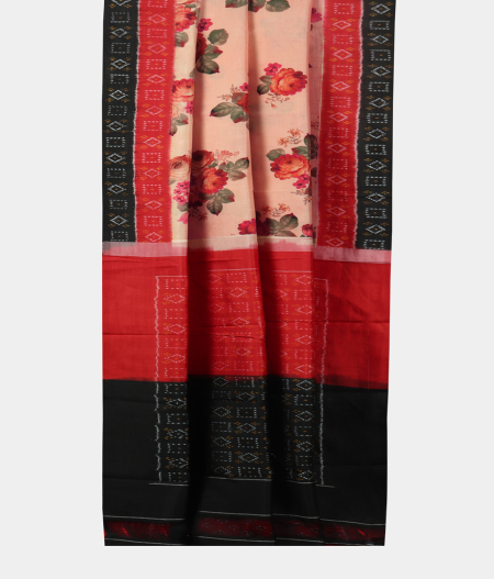 Peach Ikat Silk Saree T1988132
