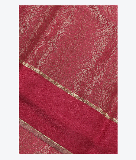 Pink Crepe Silk Saree T187584-image