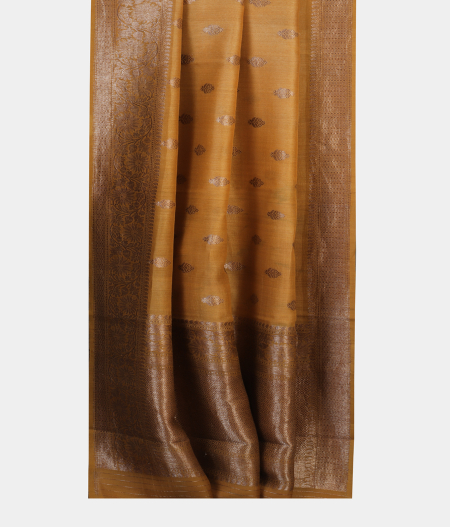 yellow Tussar Saree 1807242