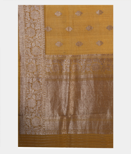 yellow Tussar Saree 1807244