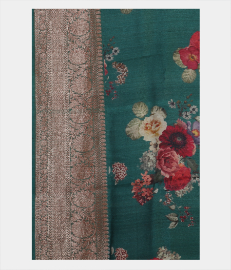 Green Tussar Saree T2020553