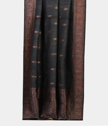Dark Grey Tussar Saree T2020582