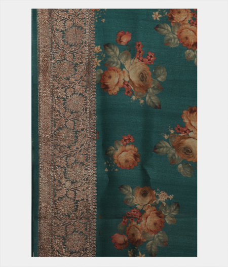 Green Tussar Saree T1898473