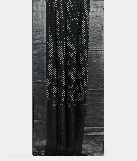 Black Soft Tussar Printed Saree T1908752