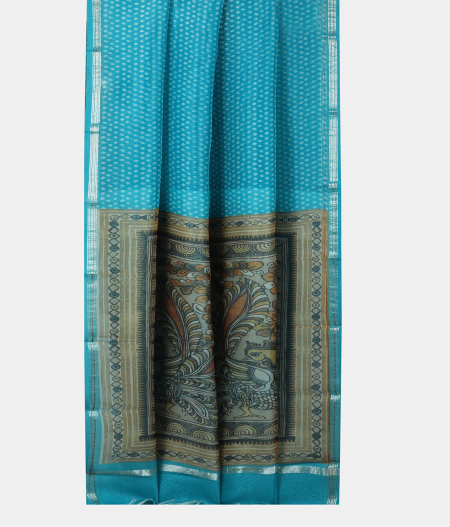 Light Blue Kora Organza Printed Saree T1994703