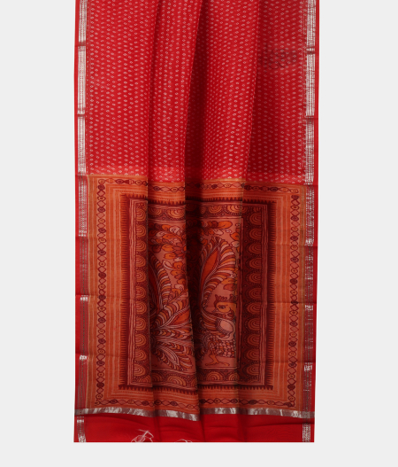 Red Kora Organza Printed Saree T1994603