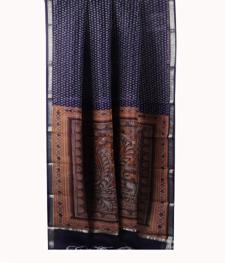 Purple Kora Organza Printed Saree T1994763