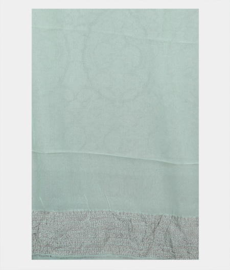 Peach Banaras Georgette Silk Saree T2055593