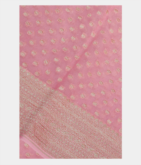 Pink Banaras Georgette Silk Saree T205546-image