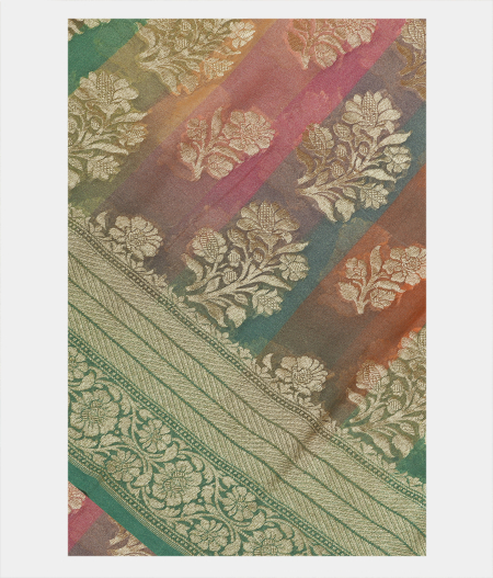 Multicolour Banaras Georgette Silk Saree T204459-image
