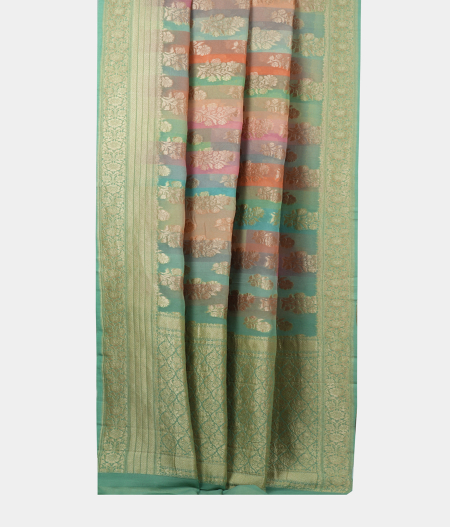 Multicolour Banaras Georgette Silk Saree T2044592