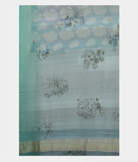 Multicolour Banaras Georgette Silk Saree T2044593