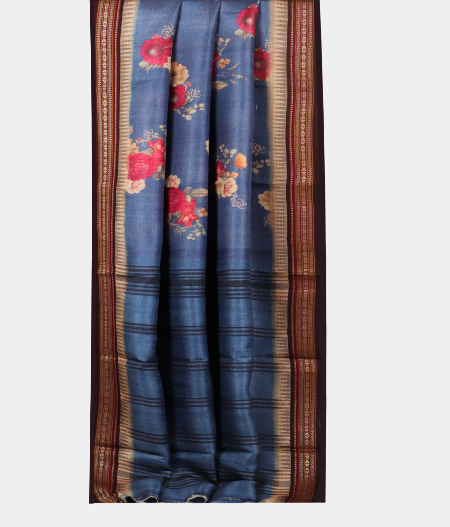 Blue Vidarbha Tussar Saree T2034372