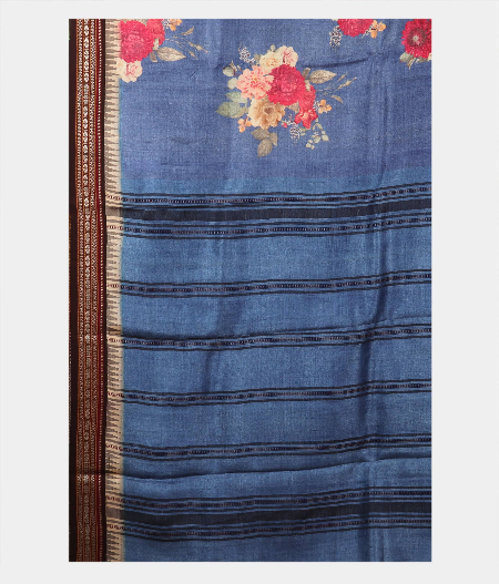 Blue Vidarbha Tussar Saree T2034374