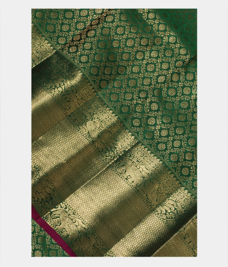 Green Handwoven Kanjivaram Silk Saree T205802-image