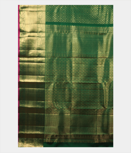 Green Handwoven Kanjivaram Silk Saree T2058024