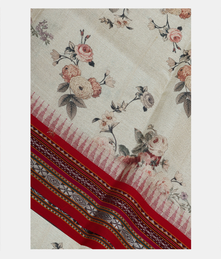 Light Beige Vidarbha Tussar Saree T205184-image