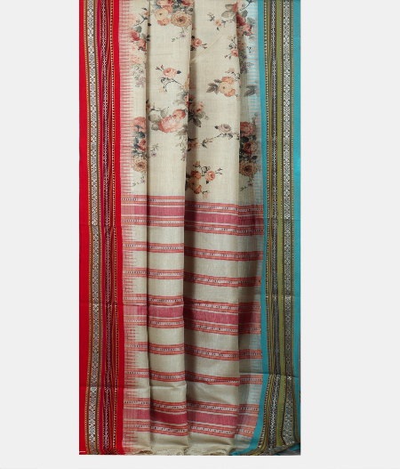 Light Beige Vidarbha Tussar Saree T2051842