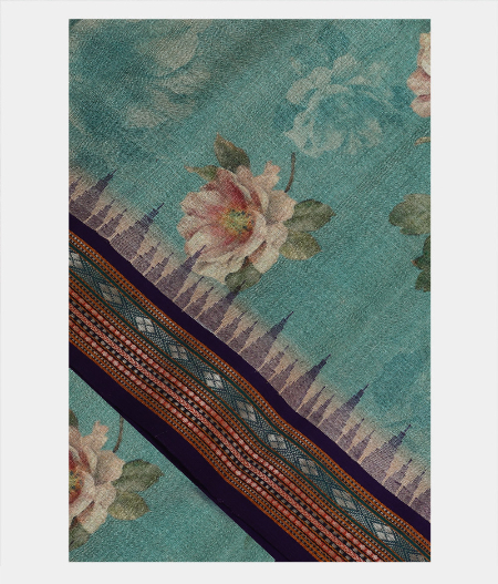 Light Blue Vidarbha Tussar Saree T205195-image