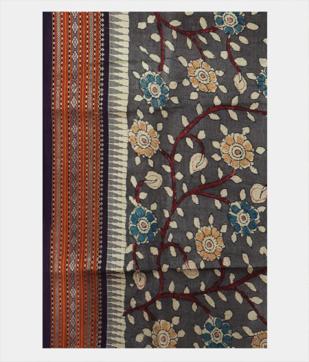 Light Rust Tussar Handpainted Kalamkari Saree T2020273