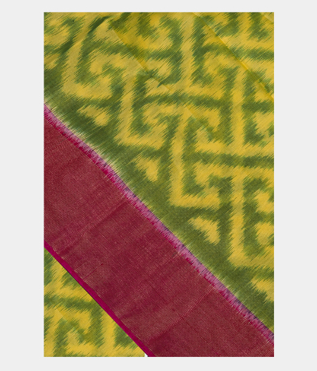 Light Green Pochampalli Silk Cotton Saree T188692-image