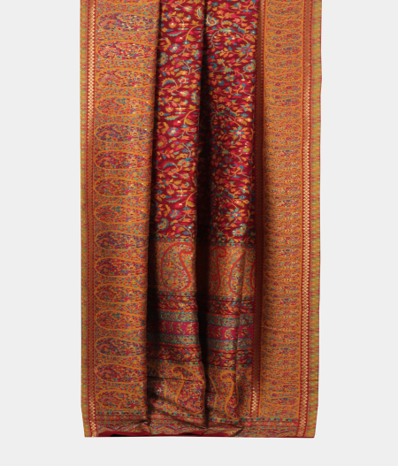 Maroon Cashmere Kani Silk Saree T1226342