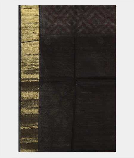 Grey Pochampalli Silk Cotton Saree T1886753