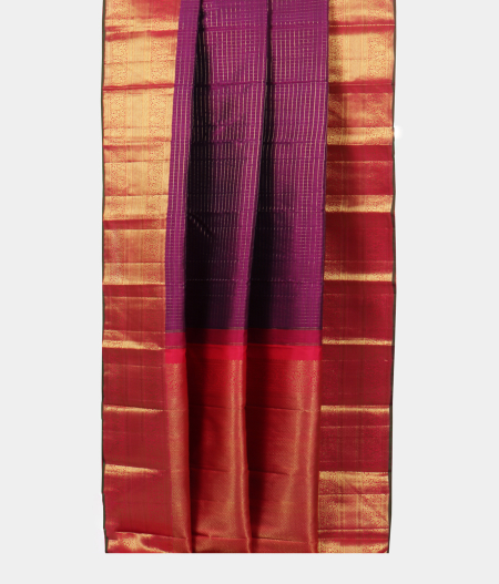 Purple Handwoven Kanjivaram Silk Saree T1384742