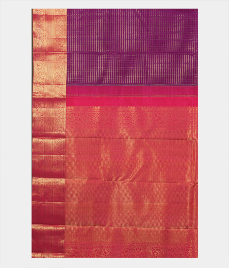 Purple Handwoven Kanjivaram Silk Saree T1384744
