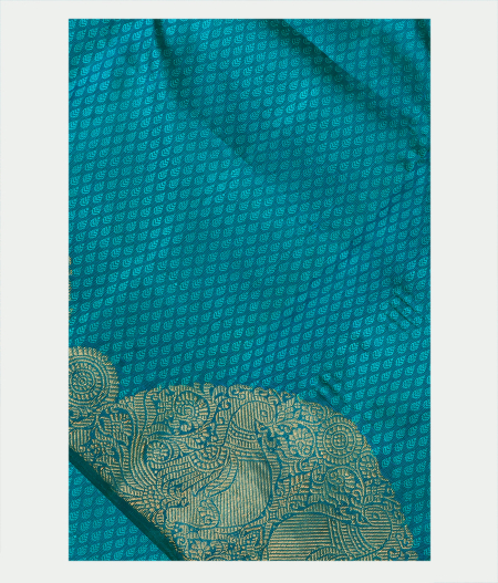  Blue Handwoven Kanjivaram Silk Saree T192799-image