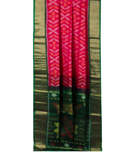 Magenta Pochampalli Silk Cotton Saree T1886982