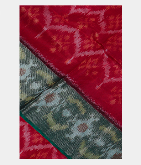 Magenta Pochampalli Silk Cotton Saree T188706-image