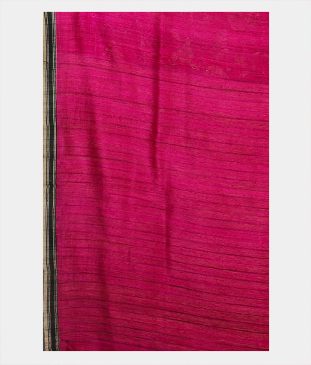 Magenta Tussar Printed Saree T1181433