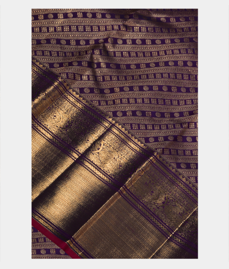 Purple Handwoven Kanjivaram Silk Saree T205701-image