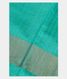 Turquoise Green Woven Raw Silk Saree T1974231