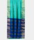 Turquoise Green Woven Raw Silk Saree T1974232