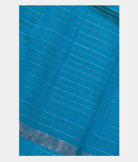 Peacock Blue Raw Silk Saree T197482-image