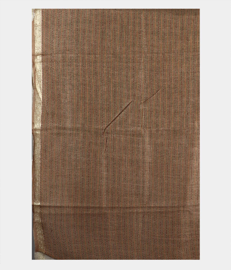 Brown Tussar Printed Saree T2040793