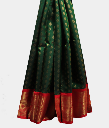 Green Handwoven Kanjivaram Silk Kids Pavadai T2059622
